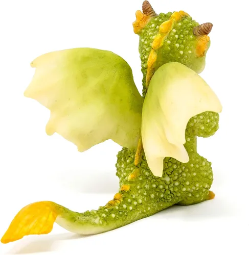 Vista 2 de Top Collection Rex The Green Dragon - Mini figura coleccionable de fantasía (orbe de cristal)