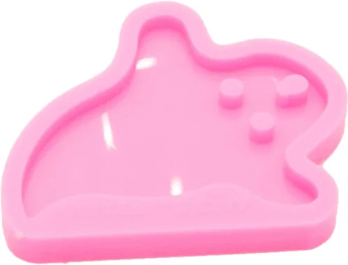 Vista 3 de Moldes de resina súper brillantes estilo fantasma de Halloween, molde de silicona epoxi para llavero con agujero, moldes de silicona para hacer