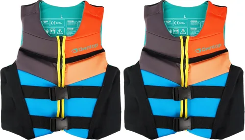 Vista 14 de Owntop Chaleco de natación para niños jóvenes Ligero y de secado rápido Hebillas ajustables y cremallera Kayak, entrenamiento de natación