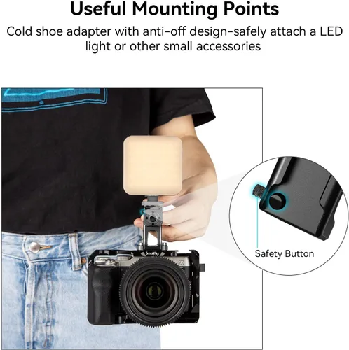 Vista 6 de SMALLRIG Mini mango superior para cámaras de vlogging ligeras con tornillos de 1/4 "-20 - HTS2756
