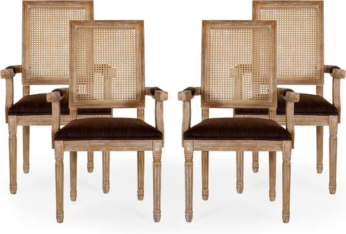 Vista 16 de Christopher Knight Home JUEGOS DE SILLAS DE COMEDOR MARÍA, Madera, Beige + Natural