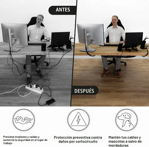 Vista 6 de Red de gestión de cables - Bandeja de gestión de cables debajo del escritorio - Red de cables - Gestión de cables debajo del escritorio