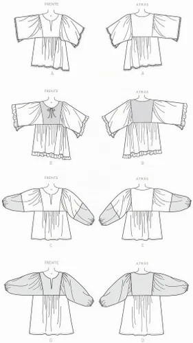 Vista 2 de McCall's Patterns M7325 Misses' Gathered Tops & Tónica, ZZ (L-XL-XXL)