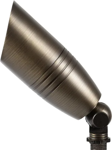Vista 6 de H&A Foco de paisaje de latón macizo para exteriores, luces LED de paisaje de 12 V de bajo voltaje con pico de tierra para exteriores (6 paquetes)