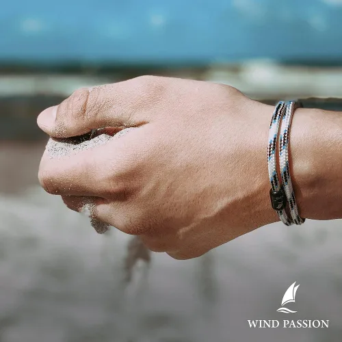 Vista 7 de Wind Passion - Pulsera para hombre, pulsera de cuerda duradera para hombres, pulseras versátiles para hombres - Resistente al agua, cierre Imán