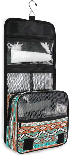 Vista 4 de Neceser colgante con calavera, piña, arco iris, baloncesto, portátil, para viajes, cosméticos, maquillaje, baño, ducha, afeitado, bolsa organizadora