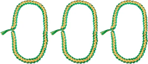Vista 10 de PATIKIL Leis de graduación de 47 pulgadas, 1 cinta de graduación Leis para dinero de graduación, clase Leis, color brillante, bricolaje para Azul