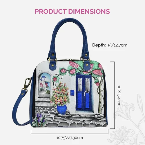 Vista 9 de Anna by Anuschka Hand-Painted Leather Organizer Satchel