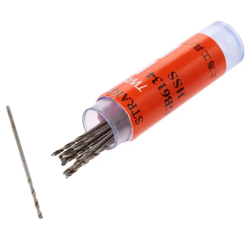 Vista 6 de Broca helicoidal micro recta de 0.020 in, 10 piezas, broca HSS resistente al calor, pequeña broca de alta velocidad para plástico, cobre, madera