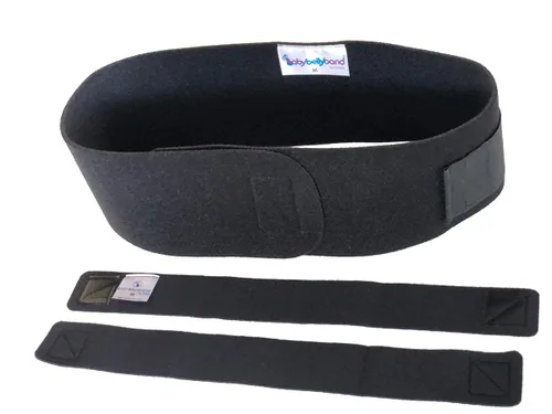 Vista 2 de Faja abdominal con compresión de ingle, faja para varices vulvares, hernia y dolor en el piso pélvico., S Ab talla 0-6 + S banda para ingle, Negro