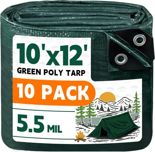 Vista 68 de RAINDEWAY Tarps - Lona impermeable de color azul de 4 x 16 pies de grosor, resistente a desgarros, multiusos, para techo, campamento, automóvil