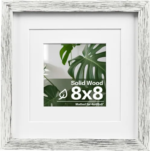 Vista 136 de Egofine - Portarretratos de 4 x 6 pulgadas, de madera maciza con plexiglás, para fotos de 3.5 x 5 con paspartú o de 4 x 6 sin paspartú, para colocar