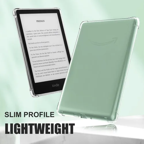 Vista 6 de iDLEHANDS Funda transparente exclusiva para Kindle Paperwhite de 6.8 pulgadas de 11ª generación 2021, ligera, a prueba de arañazos, cubierta trasera