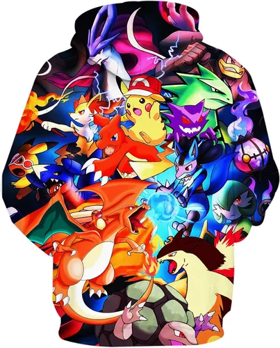 Vista 2 de Sudadera con capucha de anime con estampado 3D para jóvenes y niñas