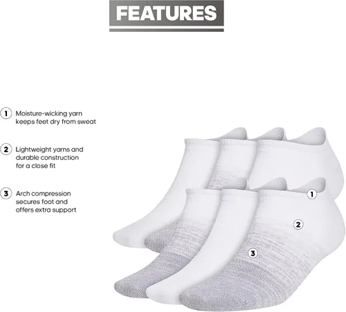 Vista 2 de adidas Calcetines Superlite Super No Show para hombre 6 pares