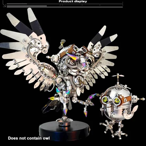 Vista 8 de LOCHE Rompecabezas de metal 3D, kits de modelo de metal 3D, modelo mecánico Steampunk, rompecabezas 3D, 110 piezas + rompecabezas láser 3D