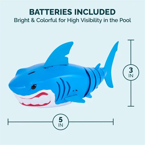 Vista 5 de SwimWays Rainbow Reef Shark Toy, Finn Diesel Kids Shark Pool Toy and Swimming Accessory, Self-Activated Water Toys, Learn to Swim Pool Toys for Kids