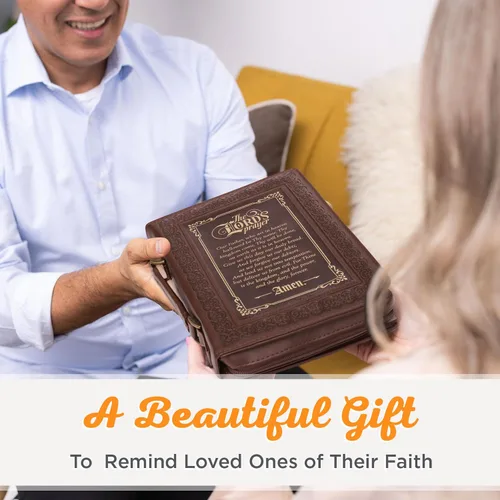 Vista 10 de Christian Art Gifts Funda clásica de Biblia y libro para hombres y mujeres: La oración del Señor - Mateo 6:9-13 inspirador de las Escrituras