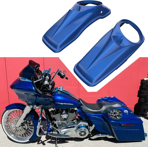 Vista 80 de Tapas para bocinas de motocicleta aptas para 2014+ Harley Touring Hard Saddle Bags - Whisky ámbar, 8 pulgadas Amber Whiskey