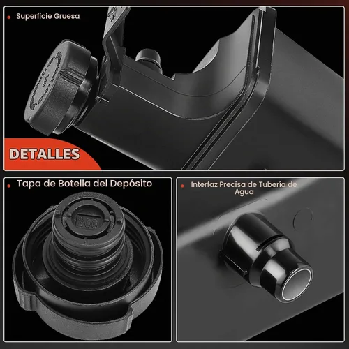 Vista 6 de Tanque de recuperación de expansión de refrigerante del motor A-Premium - Con sensor y tapa [DOHC, 6Cyl 2.2 2.5 2.8 3.0L] Compatible con BMW