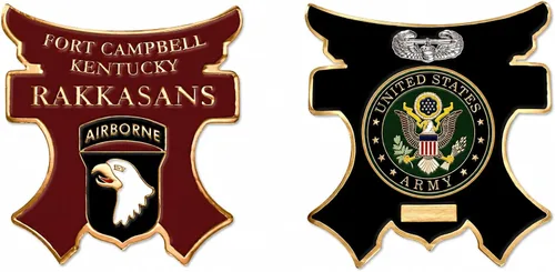 Vista 2 de Moneda de desafío Fort Campbell, KY Rakkasans del ejército estadounidense