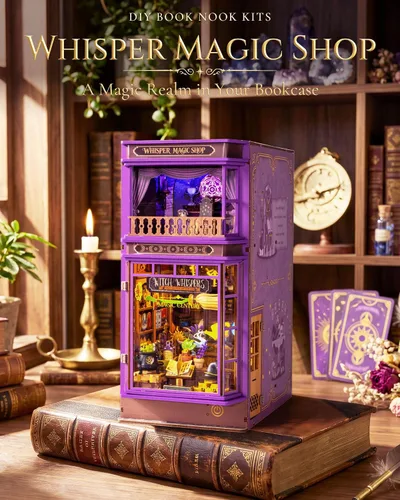 Vista 2 de Rolife Book Nook DIY Kit miniatura Whisper Magic Shop Rompecabezas