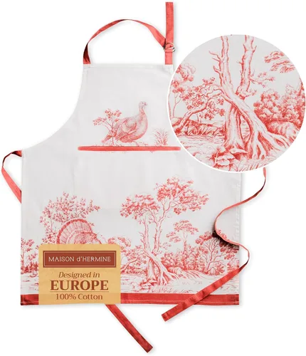 Vista 889 de Maison d' Hermine Delantales para mujer con bolsillo, 100% algodón (27.50 x 31.50 pulgadas)