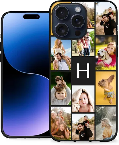 Vista 10 de Funda de teléfono personalizada para Apple iPhone 16, 15, 14, 13, 12, 11 Pro Max Plus Mini XR X XS 8 7+ SE 2022 2020 con imagen, logotipo, texto 01
