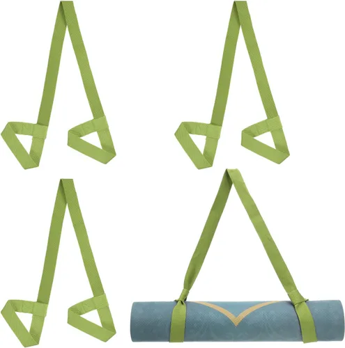Vista 13 de PATIKIL Correa de esterilla de yoga, correas ajustables para esterilla de yoga, correas de transporte de algodón antideslizante soporte
