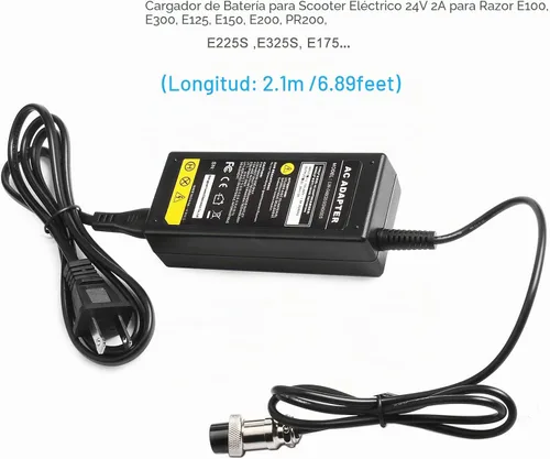 Vista 4 de TREE.NB Cargador de batería eléctrico de 24 V 2A para Mini Chopper Sunl City Express Razor CC2420 E100 E125 E150 E175 E200 E225S E300 E325S E500