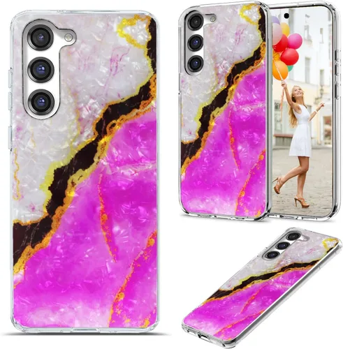 Vista 15 de Funda para Samsung Galaxy S23 Plus/S23+ - Funda protectora transparente de TPU suave a prueba de golpes con diseño de paraguas rojo de la torre Una