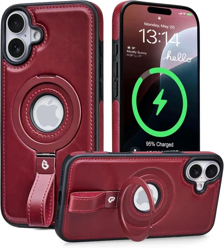 Vista 28 de Butaiga - Funda para iPhone 12 Pro Max con correa de cuero, soporte de anillo, color negro Finger Loop, Relieve Smartphone Pinky Strain