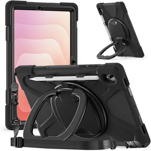 Vista 97 de 360 Rotation Case for Galaxy Tab ActivePro/Tab Active4 Pro/Active 5 Pro 10.1" Sturdy Cover Rotate Ring Stand Shoulder Carrying Strap Hand Strap