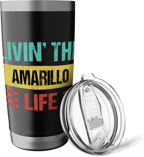 Vista 5 de Vaso aislado de acero inoxidable Amarillo