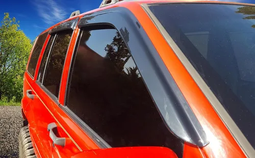 Vista 6 de IKON MOTORSPORTS, 1994 1995 1996 1997 - Visera de ventana compatible con Jeep Grand Cherokee 1993-1998, estilo delgado, acrílico, tintado