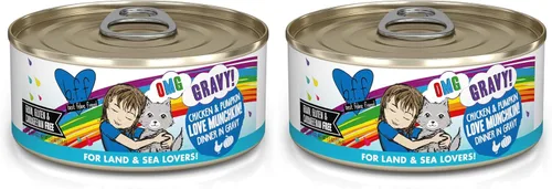 Vista 24 de Weruva B.F.F. OMG – mejor amigo felino Oh My Gravy! Latas de comida húmeda natural sin granos, recetas de tierra y mar en salsa
