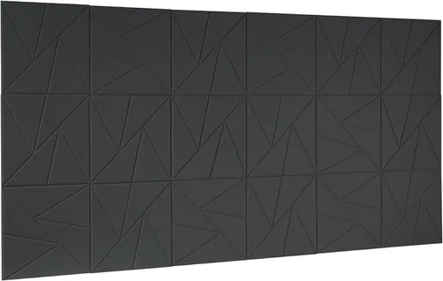 Vista 9 de VEVOR Paquete de 18 paneles acústicos con autoadhesivo, paneles de espuma a prueba de sonido de 11.8 x 11.8 x 0.4 pulgadas, paneles de pared