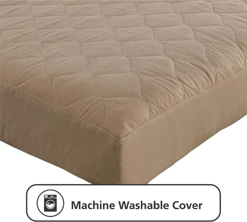 Vista 5 de DHP Dana - Colchón acolchado tamaño individual de 6 pulgadas con funda extraíble y relleno de poliéster termoadherido, color marrón