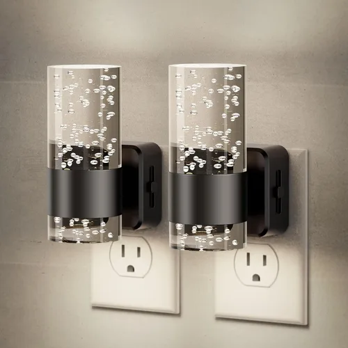 Vista 19 de JandCase Luz nocturna, luces nocturnas automáticas enchufables a la pared, luz nocturna LED regulable con brillo ajustable, luces nocturnas