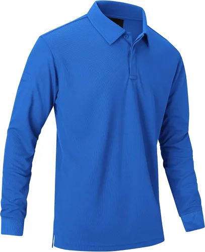 Vista 2 de Polo de golf para hombre, manga larga, manga corta, dos tonos, camisa militar de golf, polo táctico, camisetas deportivas de tenis