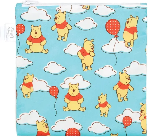 Vista 15 de Bumkins - Bolsas reutilizables para snacks, para almuerzo escolar de niños y porciones para adultos, tela lavable, bolsa con cierre de tela