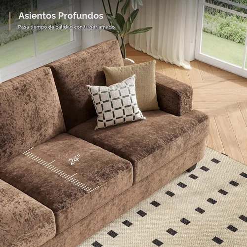 Vista 5 de COPIAE Sofá de 89 pulgadas con asientos extra profundos de gran tamaño, sofá de 3 plazas para sala de estar, sofá y sofá modernos, cómodos