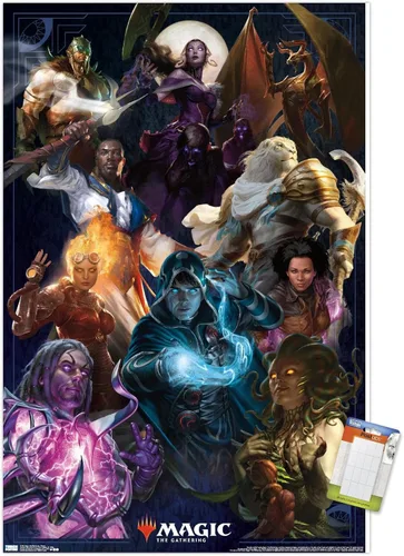 Vista 12 de Trends International Magic: The Gathering - Póster de pared de grupo, 14.725 x 22.375 pulgadas, versión enmarcada de madera de granero