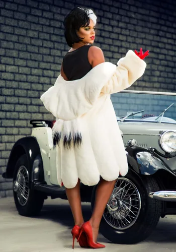 Vista 4 de Disfraz de Abrigo Cruella De Vil para Mujer de 101 Dálmatas de Disney Multicolor
