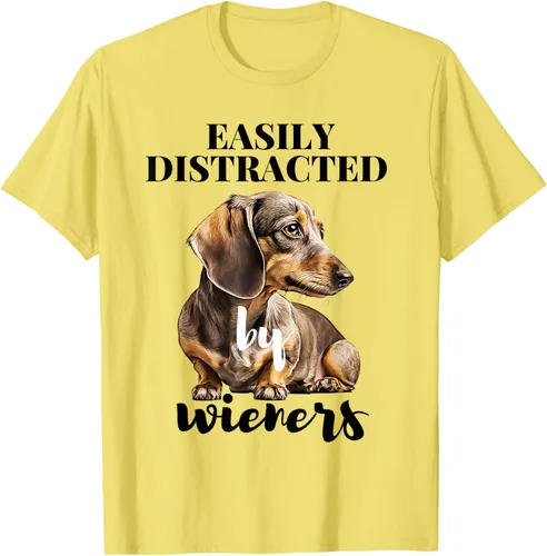 Vista 31 de Easy Distracted By Wieners Dachshund - Camiseta divertida para perro Weiner, Azul