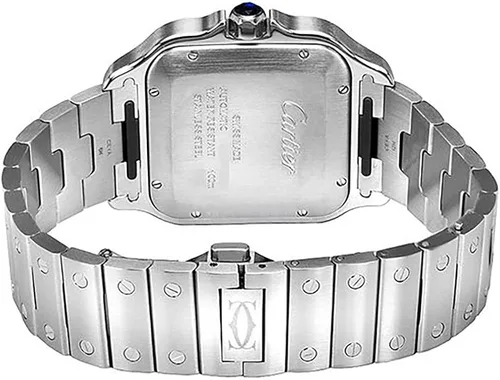 Vista 3 de Cartier Santos de Cartier Modelo Grande Automático Acero Color Plata Tamaño No