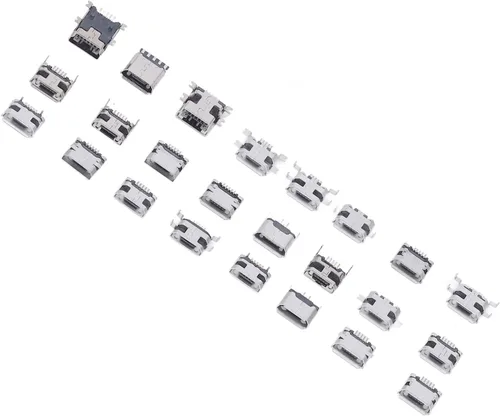 Vista 9 de 240pcs Micro USB Conector Set Sola Fila USB Puerto Hembra Socket Conectores