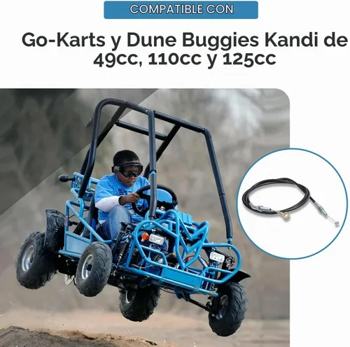 Vista 7 de AlveyTech Cable de Freno de Mano para Go-Karts y Buggies de Arena Kandi de 49cc, 110cc y 125cc