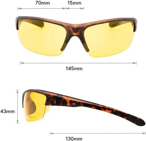 Vista 5 de VITENZI gafas de sol de conducción visión nocturna gafas de sol envueltas alrededor de deportes Roma