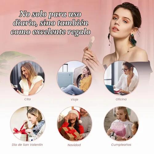 Vista 6 de Kit de maquillaje para mujeres y adolescentes, juego de belleza 10-rosado